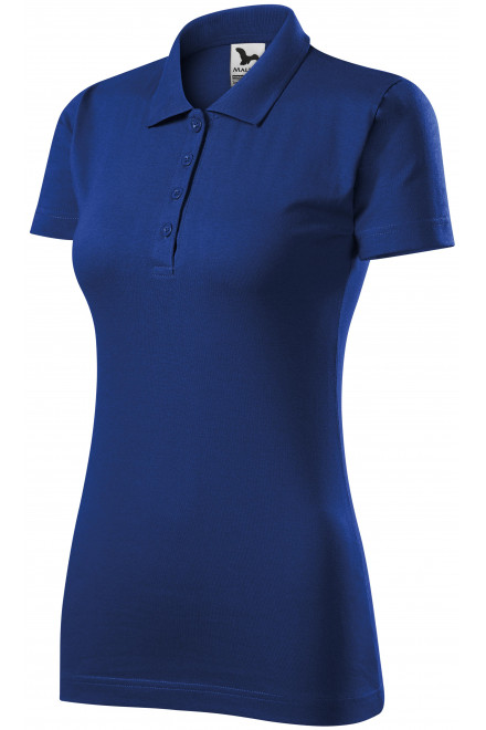 Γυναικείο πουκάμισο πόλο με λεπτή φόρμα, μπλε ρουά, πόλο μπλουζάκια
