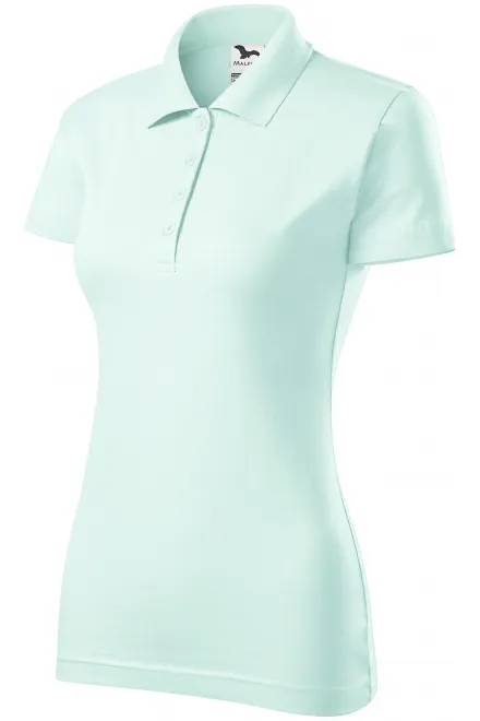 Γυναικείο πουκάμισο πόλο με λεπτή φόρμα, παγωμένο πράσινο