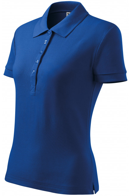 Γυναικείο πουκάμισο πόλο, μπλε ρουά, βαμβακερά μπλουζάκια