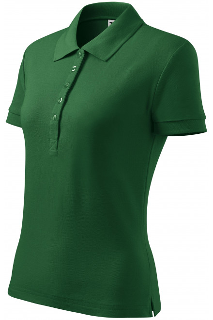 Γυναικείο πουκάμισο πόλο, πράσινο μπουκάλι, μονόχρωμα μπλουζάκια