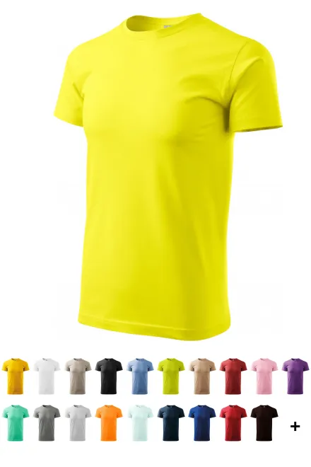 Ανδρικό απλό μπλουζάκι, λεμόνι κίτρινο