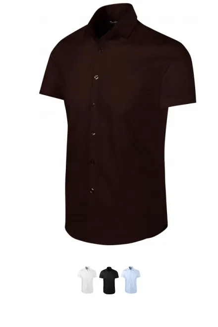 Ανδρικό πουκάμισο - Λεπτή εφαρμογή, καφές