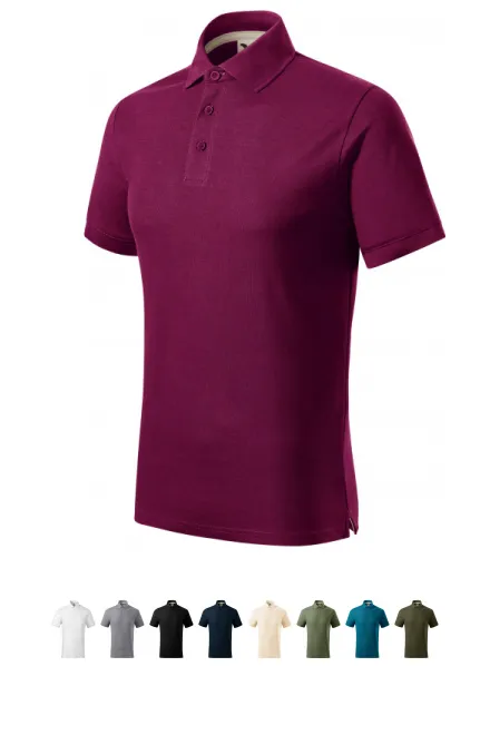 Ανδρικό πουκάμισο πόλο από οργανικό βαμβάκι, φουξία