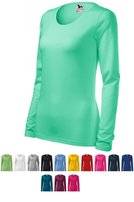 Γυναικείες μπλουζάκι με μακριά μανίκια, μέντα