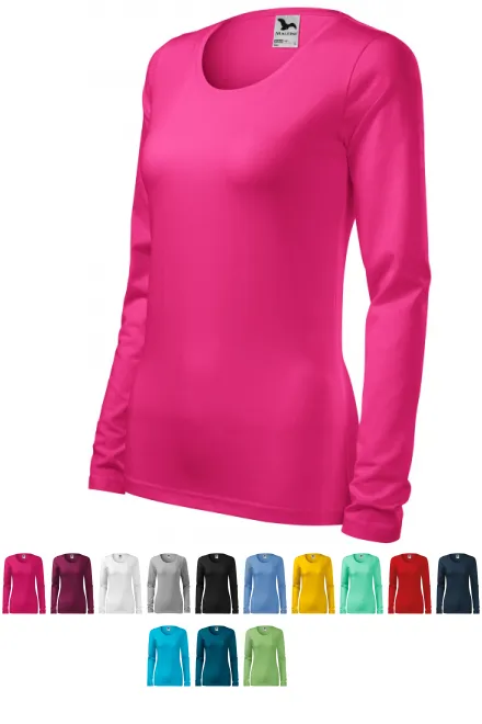 Γυναικείες μπλουζάκι με μακριά μανίκια, μωβ