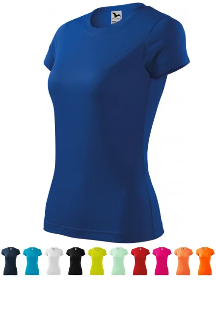 Γυναικείο αθλητικό μπλουζάκι, μπλε ρουά