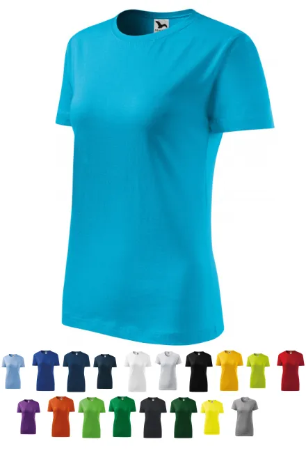 Γυναικείο κλασικό μπλουζάκι, τουρκουάζ