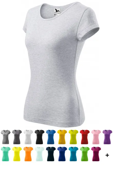 Γυναικείο μπλουζάκι με πολύ κοντά μανίκια, ανοιχτό γκρι μάρμαρο