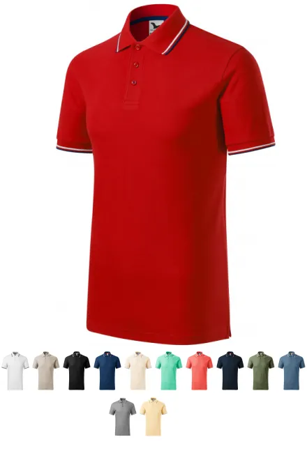 Κλασικό ανδρικό μπλουζάκι πόλο, το κόκκινο
