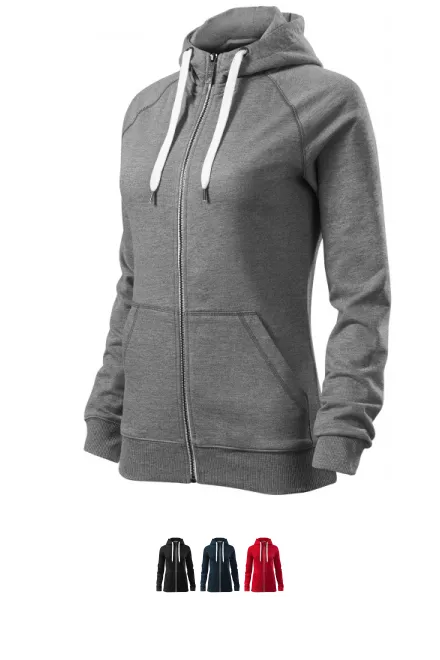 Κυρίες σε αντίθεση με μπλούζα με κουκούλα, σκούρο γκρι μάρμαρο