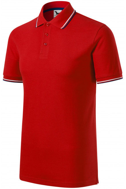 Κλασικό ανδρικό μπλουζάκι πόλο, το κόκκινο, πόλο μπλουζάκια