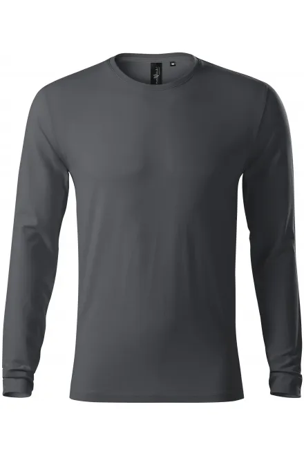 Κλειστό ανδρικό μπλουζάκι με μακριά μανίκια - ανοιχτό γκρι, L