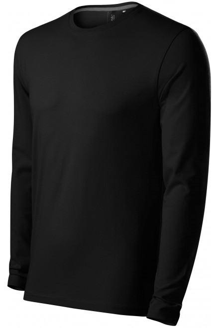 Κλειστό ανδρικό μπλουζάκι με μακριά μανίκια, μαύρος, ανδρικά μπλουζάκια