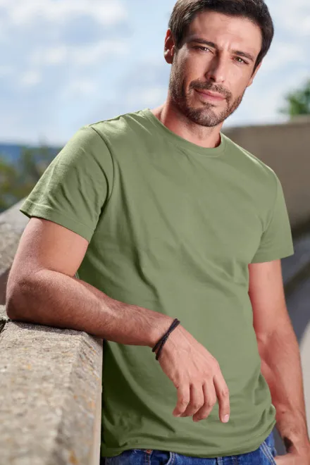 Ανδρικό απλό μπλουζάκι, χακί