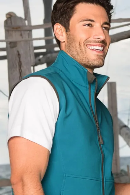 Ανδρικό γιλέκο, σκούρο τιρκουάζ