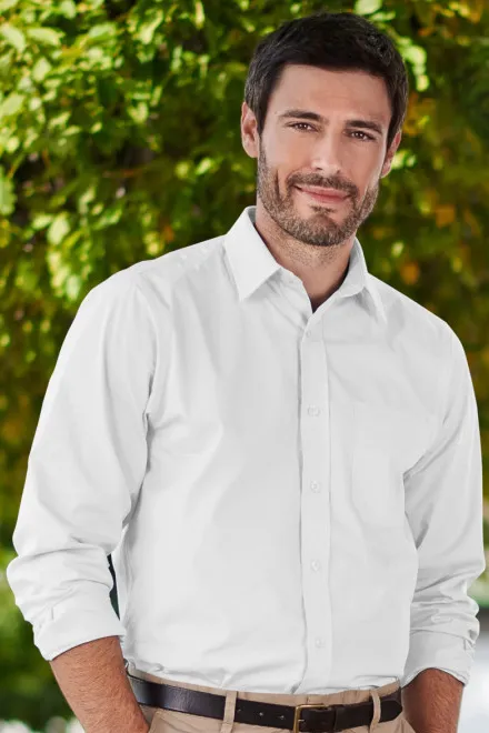 Ανδρικό πουκάμισο με μακριά μανίκια, λευκό