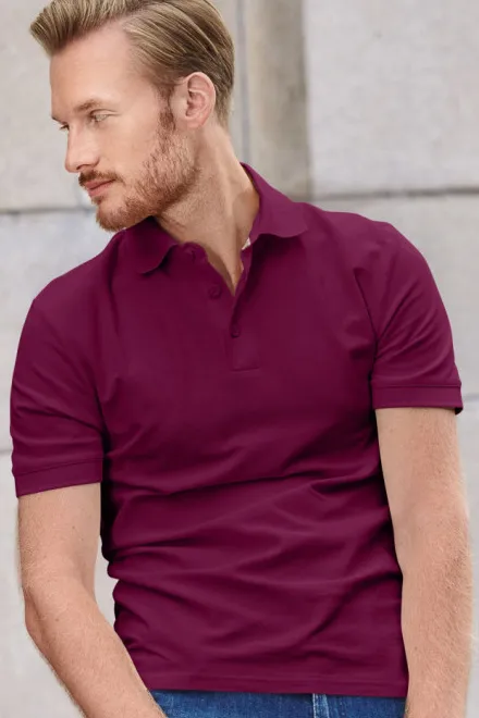 Ανδρικό πουκάμισο πόλο από οργανικό βαμβάκι, φουξία