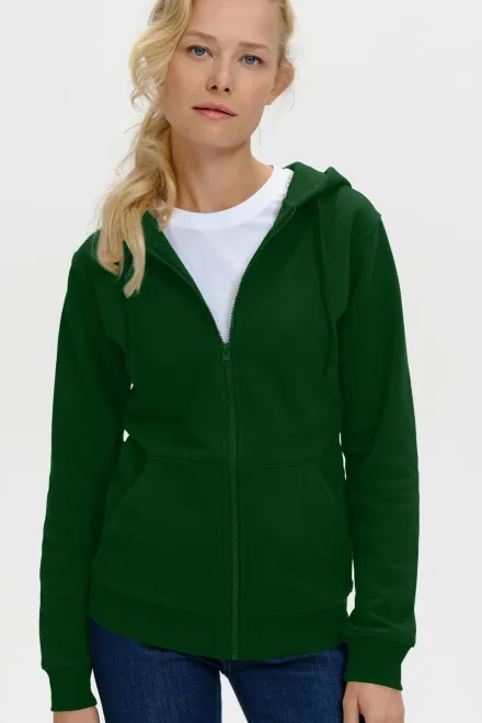 Γυναικεία μπλούζα με κουκούλα, πράσινο μπουκάλι