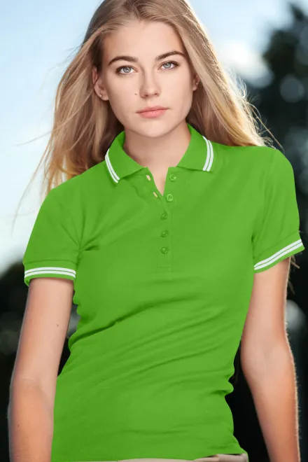 Γυναικείο πουκάμισο πόλο αντίθεσης, ΠΡΑΣΙΝΟ μηλο