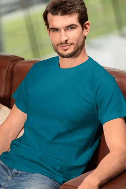 Μπλουζάκι Unisex υψηλότερου βάρους, σκούρο τιρκουάζ