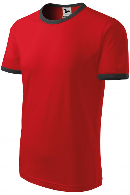 Μπλουζάκι αντίθεσης Unisex, το κόκκινο, μπλουζάκια για εκτύπωση