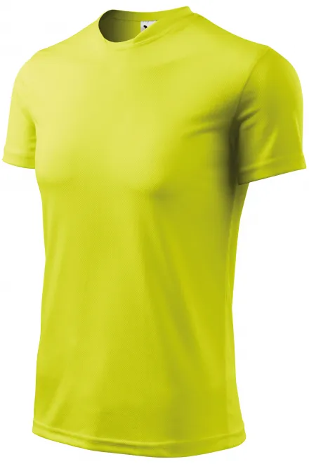 Μπλουζάκι με ασύμμετρο ντεκολτέ, κίτρινο νέον
