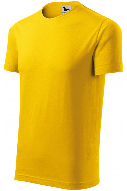 Μπλουζάκι με κοντά μανίκια, κίτρινος, μπλουζάκια χωρίς εκτύπωση
