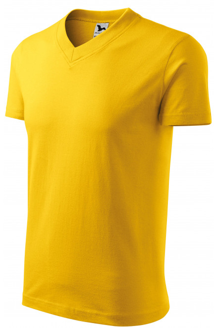 Μπλουζάκι με κοντά μανίκια, μεσαίο βάρος, κίτρινος, μονόχρωμα μπλουζάκια