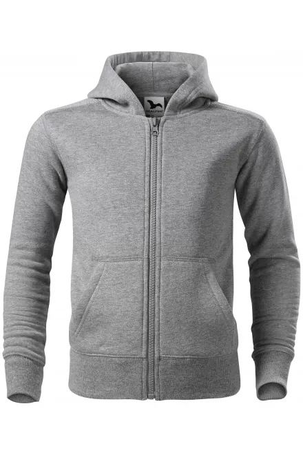 Παιδική μπλούζα με κουκούλα - σκούρο γκρι μάρμαρο, 134 εκ / 8 χρόνια