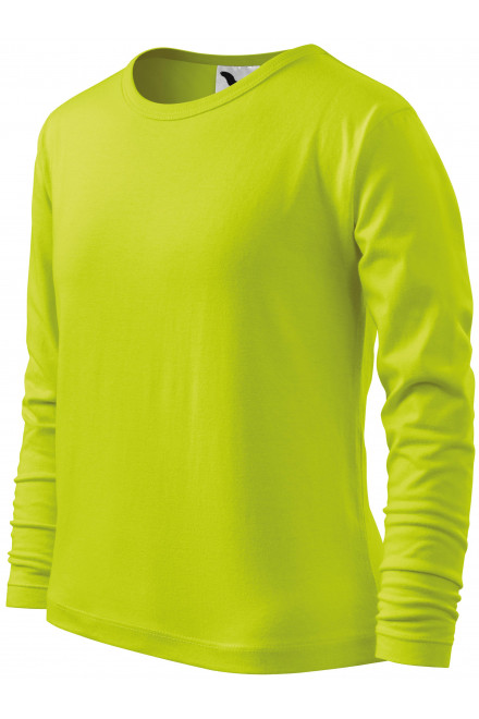 Παιδικό μακρυμάνικο μπλουζάκι, πράσινο ασβέστη