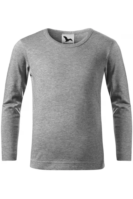 Παιδικό μακρυμάνικο μπλουζάκι - σκούρο γκρι μάρμαρο, 158 εκ / 12 χρόνια